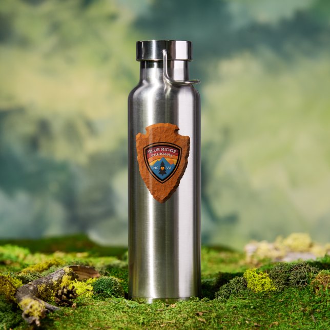 Blue Ridge Parkway Trinkflasche (Außenbereich (gedreht))
