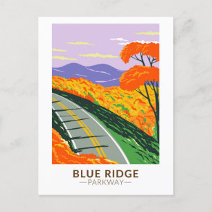 Blue Ridge Parkway Vintag Postkarte