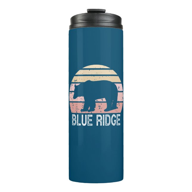 Blue Ridge Retro Bär Thermosbecher (Vorderseite)