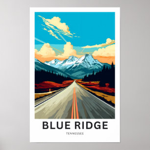 Blue Ridge tennessee Travel Print Poster