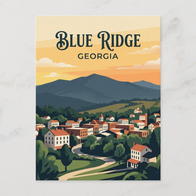 Blue Ridge USA Postkarte (Vorderseite)