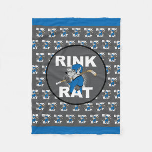 Blue Rink Rat Hockey Fleecedecke