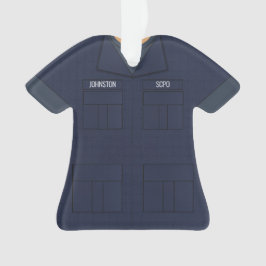 Blue Ripstop Uniform Personalisierter Beruf Ornament