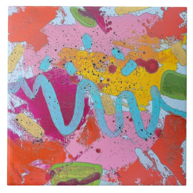 Blue River 6 x 6 Keramiken Tile Fliese (Vorderseite)