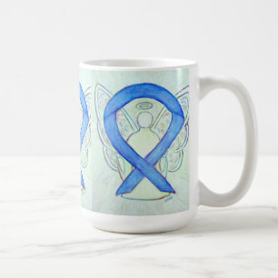 Blue River Awareness Ribbon Angel Art Tasse