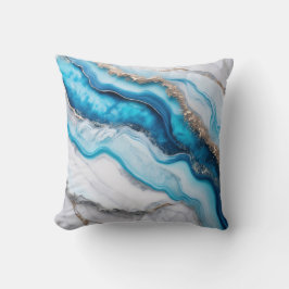 Blue River Marble Kissen