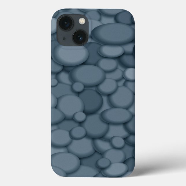 Blue River Rock Pebbles Art Case-Mate iPhone Hülle (Rückseite)