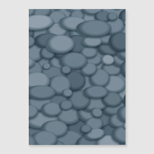 Blue River Rock Pebbles Art Magnetkarte
