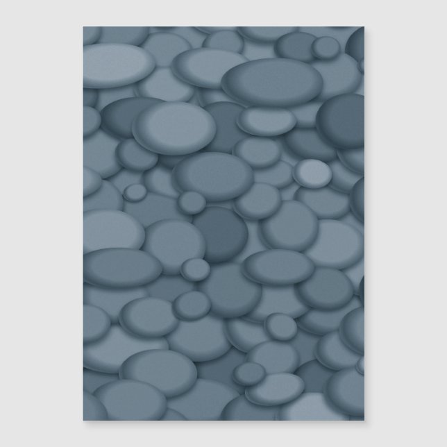 Blue River Rock Pebbles Art Magnetkarte (Vorderseite)