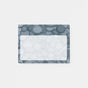 Blue River Rock Pebbles Art Post-it Klebezettel