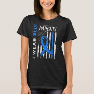 Blue RN Nurdiabetes Awareness Month USA Flag Ba T-Shirt