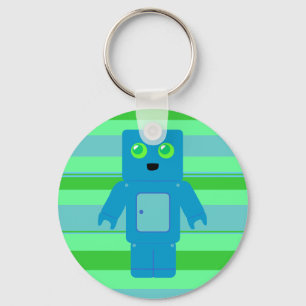 Blue Robot Schlüsselanhänger