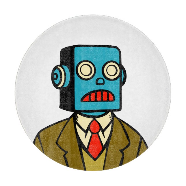 Blue Robot Schneidebrett (Vorderseite)