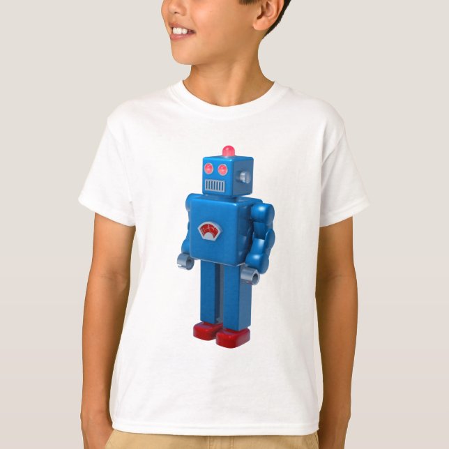 Blue Robot T-Shirt (Vorderseite)