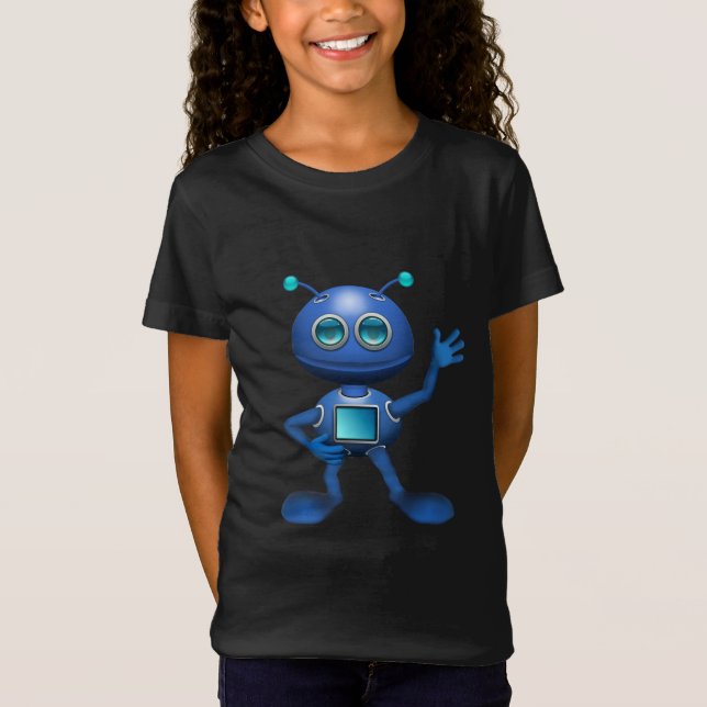Blue Robot T-Shirt (Vorderseite)
