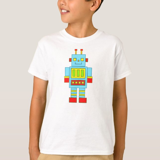Blue Robot T - Shirt (Vorderseite)