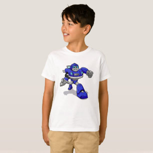 Blue Roboter für Kinder - Wählen Sie Hintergrundfa T-Shirt