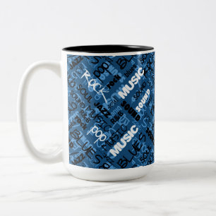 Blue Rock Pop R & B Music Zweifarbige Tasse