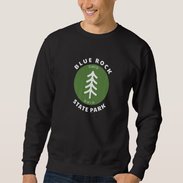 Blue Rock Staat Park Ohio OH Baum Außenwald Sweatshirt (Vorderseite)