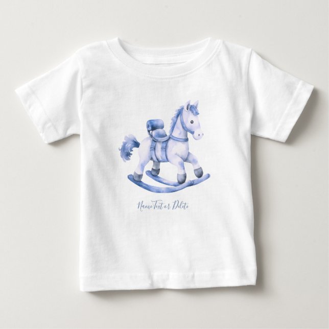 Blue Rocking Horse Baby T - Shirt (Vorderseite)