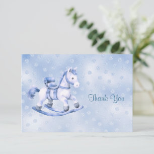 Blue Rocking Horse Vielen Dank Karte
