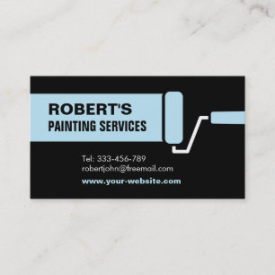 Blue Roller Paint Brush Malerei-Service Visitenkarte