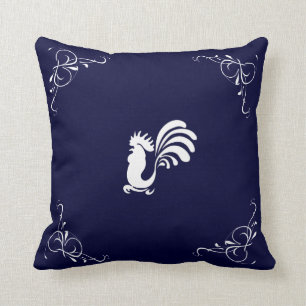 Blue Rooster Decorative Throw Kissen