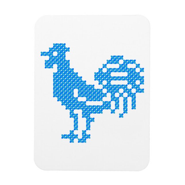 Blue Rooster Magnet (Vertikal)
