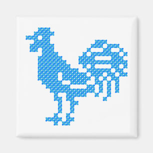 Blue Rooster Magnet