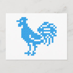 Blue Rooster Postkarte