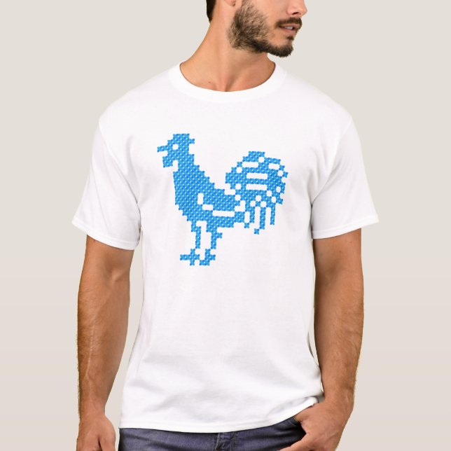 Blue Rooster T-Shirt (Vorderseite)
