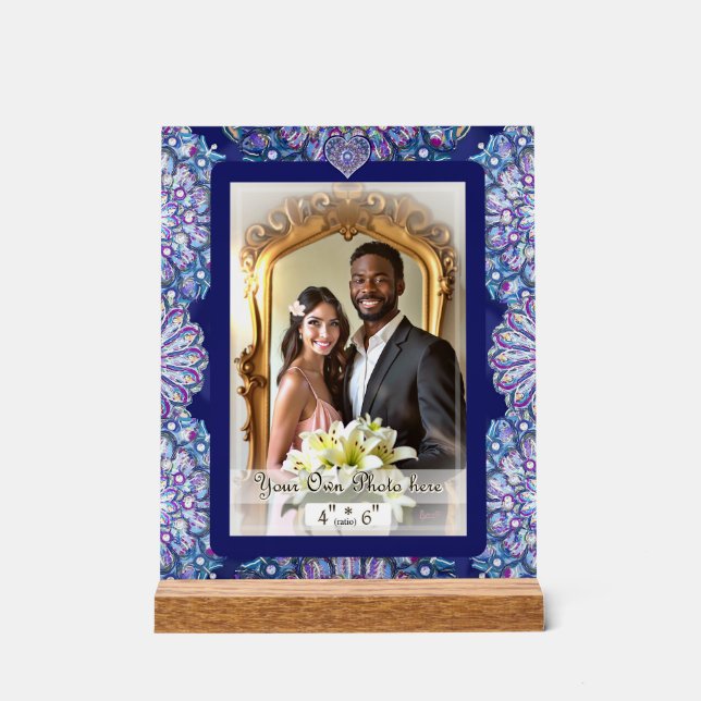 Blue Rosace Acrylschild (Vorderseite)