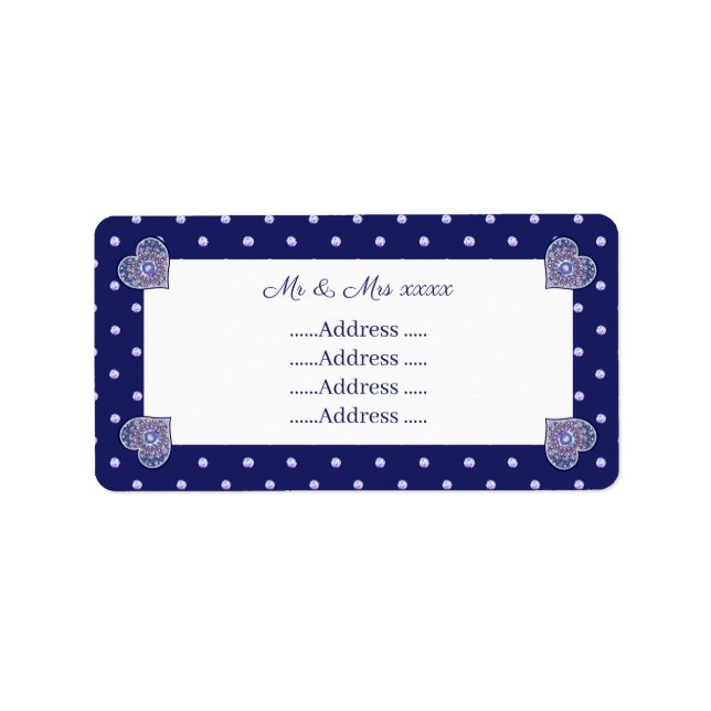 Blue Rosace Adressaufkleber (Vorne)