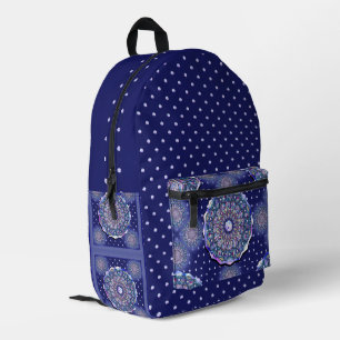 Blue Rosace Bedruckter Rucksack