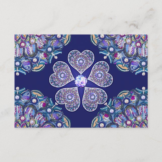 Blue Rosace Begleitkarte (Vorderseite)