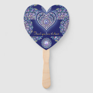 Blue Rosace Fächer