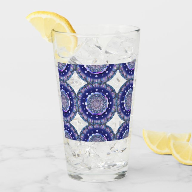 Blue Rosace Glas (Vorderseite Ice)