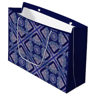 Blue Rosace Große Geschenktüte