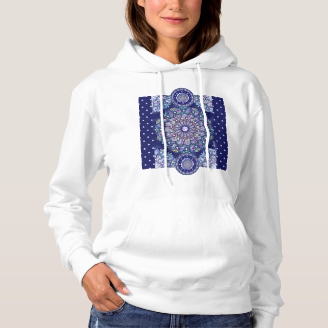 Blue Rosace Hoodie (Vorderseite)
