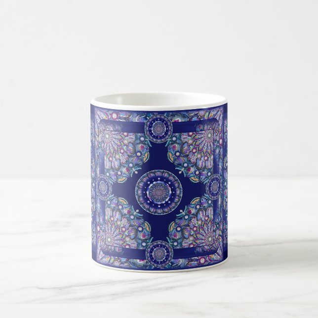 Blue Rosace Kaffeetasse (Mittel)