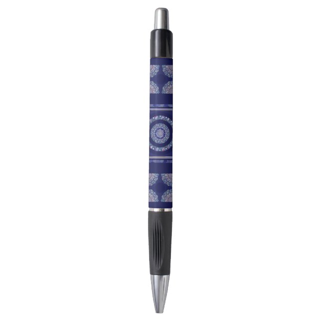 Blue Rosace Kugelschreiber (Vorderseite Vertikal)