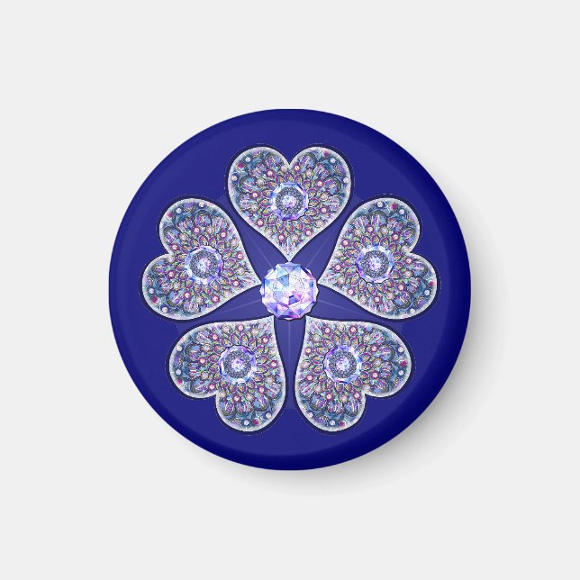 Blue Rosace Magnet (Vorne)