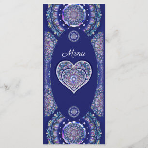 Blue Rosace Menükarte