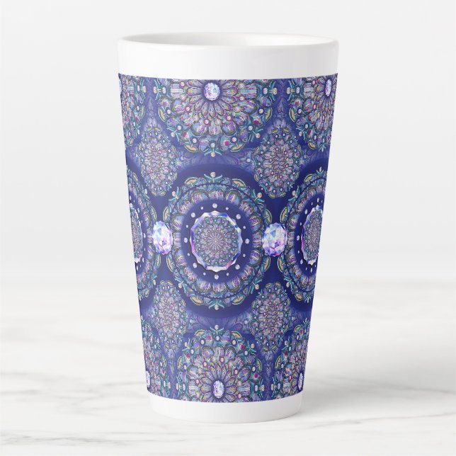 Blue Rosace Milchtasse (Vorderseite)
