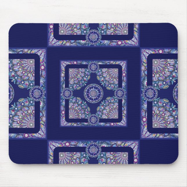 Blue Rosace Mousepad (Vorne)