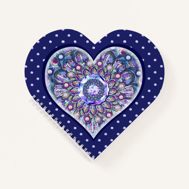 Blue Rosace Notizbuch (Vorderseite)