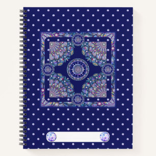 Blue Rosace Notizbuch