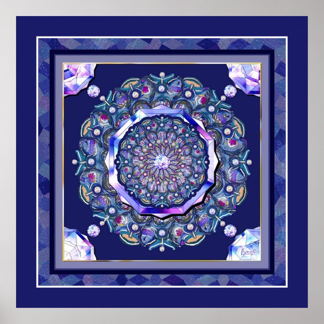 Blue Rosace Poster (Vorne)