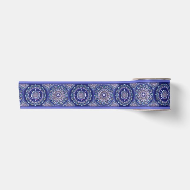 Blue Rosace Satinband (Vorderseite)