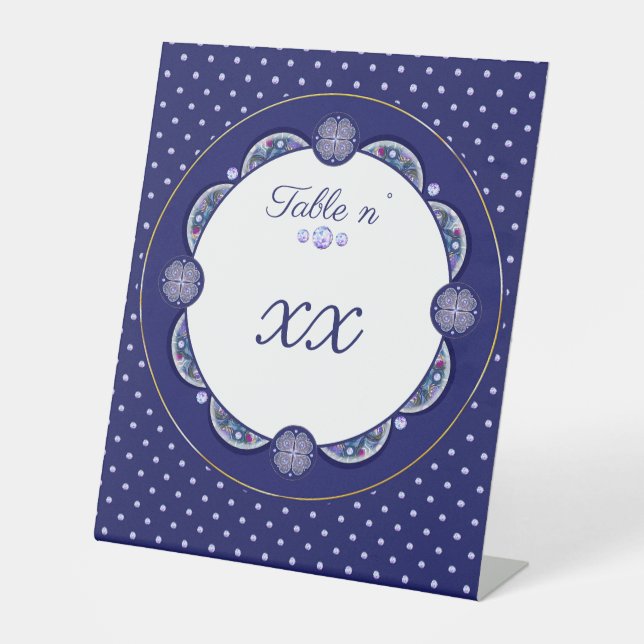 Blue Rosace Sockelschild (Vorderseite)